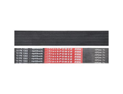 Optibelt - Pas wielorowkowy 10PK 1360 TRUCK POWER 1360 x 35.6 x 4.6