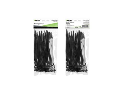 Opaski zaciskowe 3,5mm / 150mm czarne 100 szt. VOZ-35150B Vayox