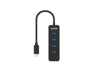 Hub USB-C, 4 porty USB 3.1, aktywny, 10W Unitek H1117B