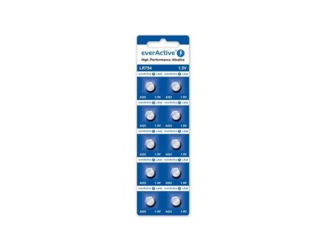 10 x bateria alkaliczna mini everActive AG5 G5 LR754 LR48