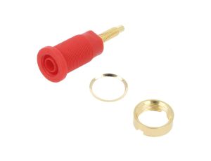 Gniazdo bananowe 4mm 32A 1000VDC 24,5mm czarny złocony FCR7358GB