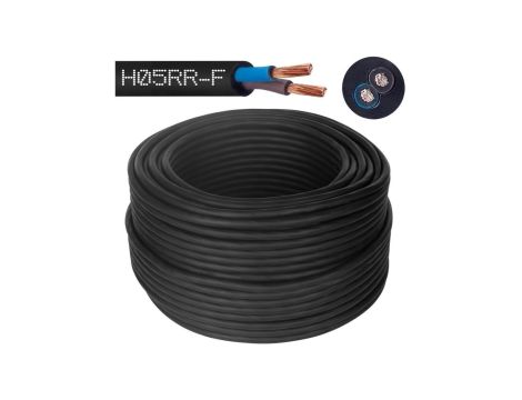 Przewód w gumie H05RR-F / OW 2x1 300/500V Elektrokabel /1000m/