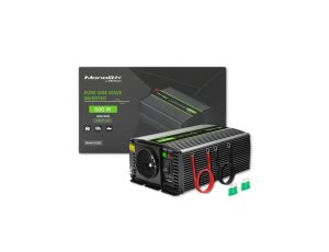 Qoltec Przetwornica napięcia Monolith 300W 600W 12V na 230V Czysty Sinus