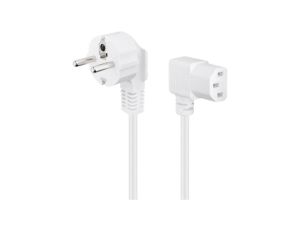 Obustronnie kątowy przewód przyłączeniowy zimnego urządzenia, 5 m, biały - Długość kabla 5 m