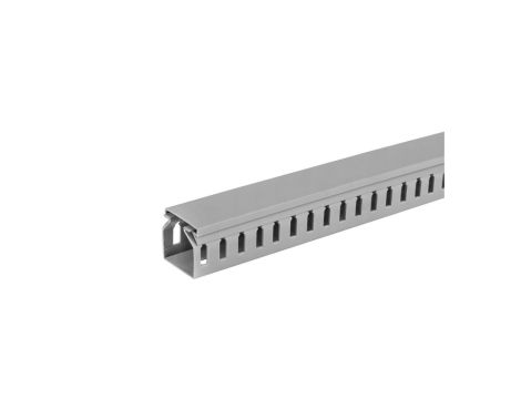 Kanał grzebieniowy 25x25mm szary korytko kablowe z pokrywą EURO-BOX / 2 m / (4/M/KG 25x25)