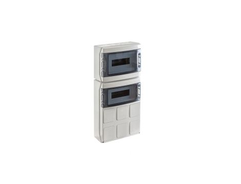 IP65 Rozdzielnica budowlana 2x12 STAR (1500V DC) z otworami na gniazda przemysłowe