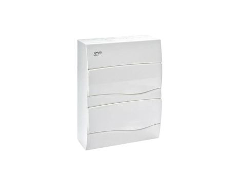 IP40 Rozdzielnica modułowa 2x12 COMBI natynkowa (drzwi białe) PE+N