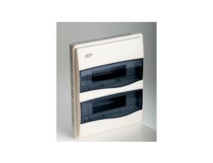 IP40 Rozdzielnica modułowa 2x12 ORO podtynkowa (drzwi transparentne) PE+N