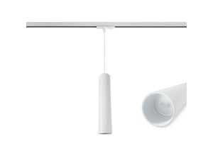 Lampa Szynowa Wisząca 30cm na GU10 Biała Jednofazowa