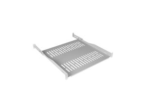 Półka regulowana do szafy RACK 19 1U 350mm (450mm) szara NEKU