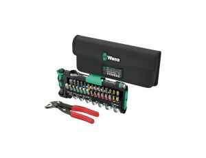 Zestaw bitów 40szt Tool-Check Combi + szczypce nastawne Cobra 87 01 125 WERA