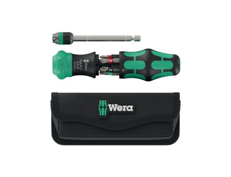 Zestaw bitów, koncówek z rękojeścią 6 sztuk w etui Kraftform Kompakt 20RA-R Imperial WERA
