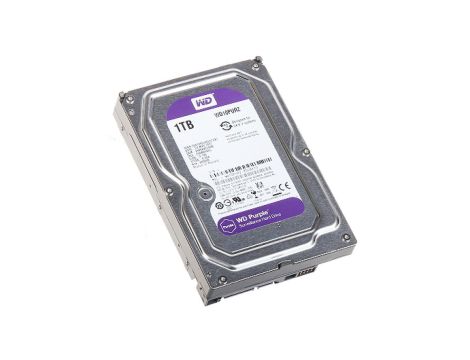 Dysk twardy 3,5 WD Purple klasy surveillance do systemów monitoringu, praca 24/7 WD10PURZ 1TB