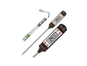 Termometr/sonda do żywności, GreenBlue, długość sondy 15cm, zakres temp. -50 st. C do +300 st. C., dokładność 0,1 st. C, GB178