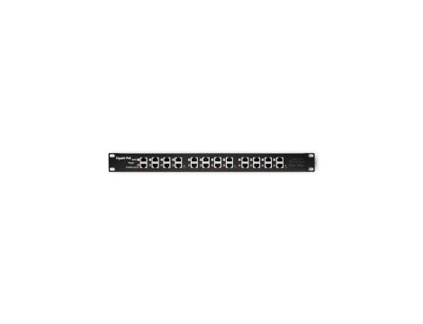 Qoltec Patch panel RACK 12 portów PoE Czarny