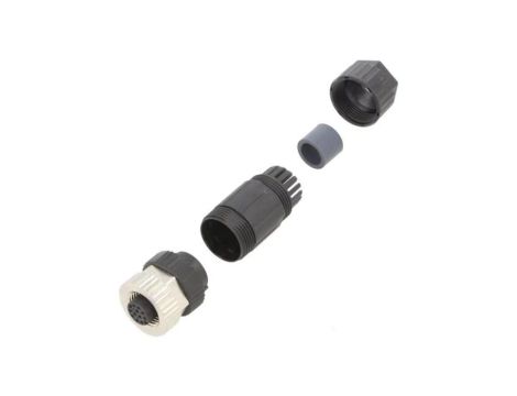 Wtyk M12 12-PIN żeński kod A-DeviceNet / CANopen na przewód M12A-12BFFA-SL7001