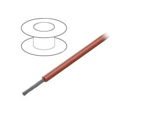 Przewód na rolce 30,5m linka Cu 24AWG PVC czerwony 1kV 1550 RD005