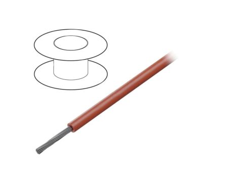 1550-RD005 Przewód na rolce 30,5m linka Cu 24AWG PVC czerwony 1kV