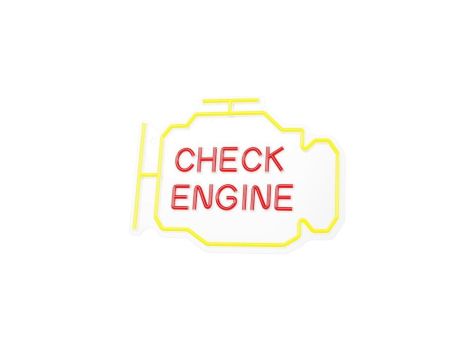 Neon PLEXI LED CHECK ENGINE żółto czerwony NNE21 Neolia