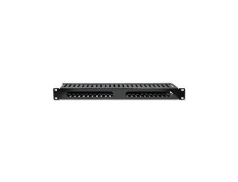 Qoltec Solidny stalowy Organizer kabli do szaf RACK 19 24 porty 1U