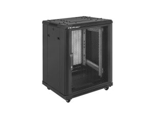 Qoltec Szafa RACK 19 15U 600 x 855 x 600 Perforowane drzwi Stojąca Nóżki + Kółka Stalowa obudowa Zamek