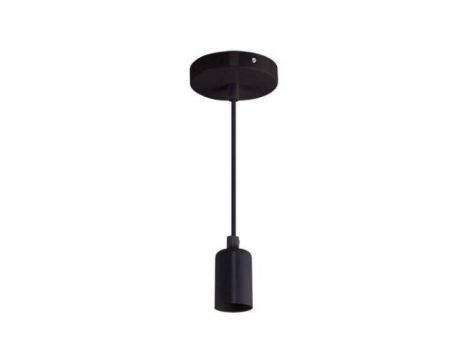 Lampa oprawa wisząca na żarówkę nad stół UNO CLG czarna E27 03811 STRUHM