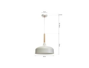 Lampa wisząca w stylu retro kulistym kloszem BONO OCHRA 1 M 10275 TK Lighting