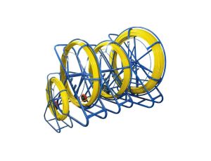 WŁÓKNO SZKLANE DO PRZECIĄGANIA KABLI 9mm / 100m (PILOT / STALKA) PE + STOJAK