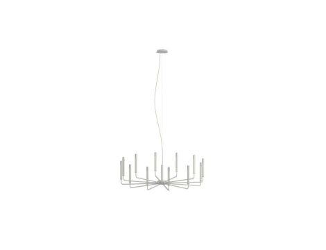Biała lampa wisząca duży żyrandol ORTO do eleganckiego salonu 12xE14 11465 Nowodvorski