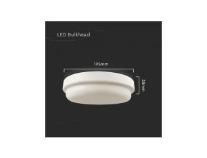 Plafoniera LED 18W 1820lm 6400K IP54 Okrągła fi195 Mleczny 10200