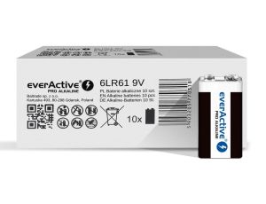 Bateria alkaliczna everActive Pro Alkaline 6LR61 9V - 10 sztuk