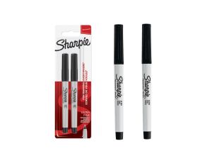 Zestaw 2x Marker permanentny Cienkopis czarny 0,5mm Sharpie Ultra Fine