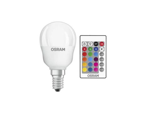Żarówka LED E14 P45 4.5W = 25W 250lm RGBW 200 OSRAM Star + PILOT