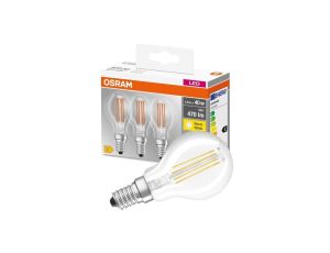 3PAK Żarówka LED E14 P45 4W = 40W 470lm 2700K Ciepła 320 Filament OSRAM