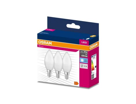 3PAK Żarówka LED E14 B35 4,9W = 40W 470lm 4000K Neutralna 200 OSRAM VALUE