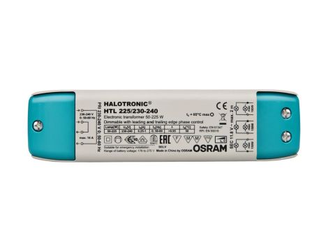 Zasilacz Halogenowy Regulator Fazowy Ściemniacz Fazowy 50-225W 11.6-11.7V OSRAM HTL Compact