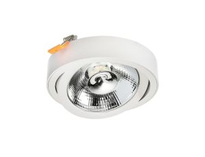 Oprawa RONDO-111 WPUST ES111 biała piaskowana aluminiowa okrągła QR111 AR111