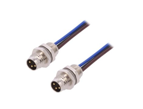 Złącze okrągłe M8 męskie proste 3pin 60V 0,2m T4072014031-001