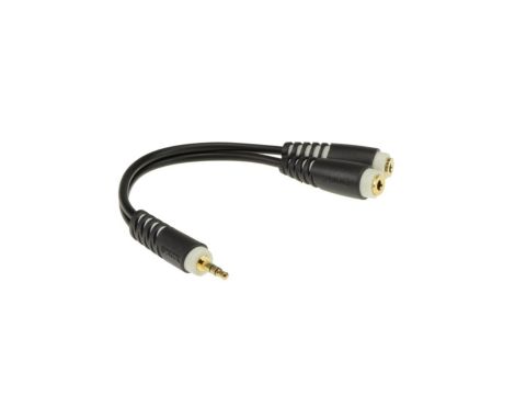 KLOTZ JR17 Przejście Adapter AUX mini Jack 3,5mm Stereo (wtyk) / 2x mini Jack 3,5mm Stereo (gniazdo) na kablu