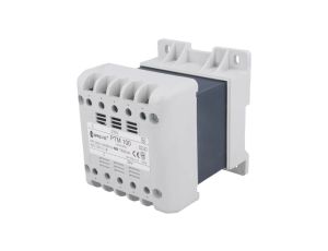 Transformator sieciowy 100VA 230VAC 24V na szynę DIN IP21 PTM100/230/24V