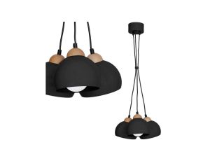 Lampa wisząca DAMA BLACK 3xE27 MLP6580 Milagro