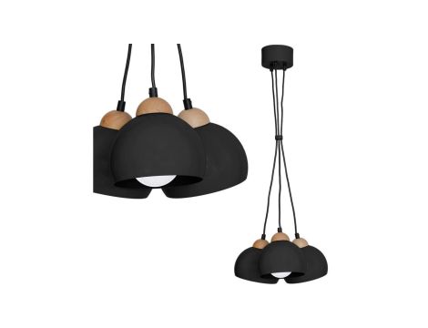 Lampa wisząca DAMA BLACK 3xE27 MLP6580 Milagro