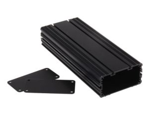 Obudowa urządzeń elektronicznych wentylowana, aluminiowa, Czarny, 200 x 81.4 x 40mm, RS PRO