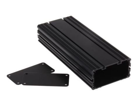 Obudowa urządzeń elektronicznych wentylowana, aluminiowa, Czarny, 200 x 81.4 x 40mm, RS PRO