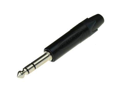 NEUTRIK Wtyk instrumentalny Jack 6,3mm Stereo na kabel do 7,0mm niklowany czarny NP3X-BAG
