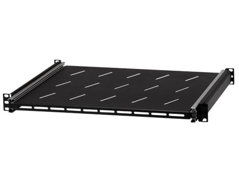 Półka wysuwana do szafy RACK 19 1U 350mm z uchwytem czarna