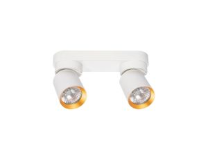 Lampa sufitowa Andy 2xGU10 Biały + Złoty ML9934 Milagro