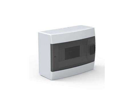 Rozdzielnica natynkowa 8-modułowa 215,5x173,5x104,5mm biała dymna 600.000.800 HOROZ ELECTRIC