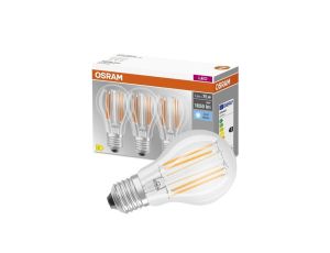 3PAK Żarówka LED E27 A60 CL 7,5W = 75W 1055lm 4000K Neutralna 300 Filament OSRAM BASE