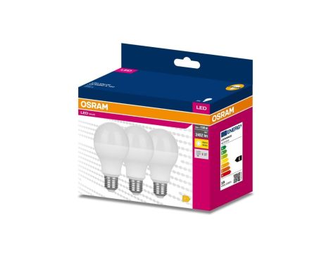 3PAK Żarówka LED E27 A60 19W = 150W 2452lm 3000K Ciepła 200 OSRAM VALUE